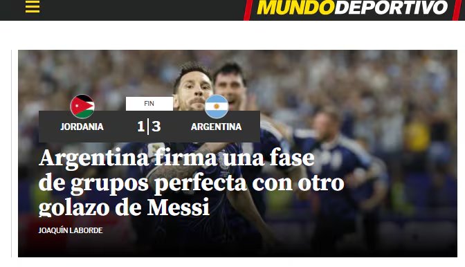 Mundo Deportivo también hizo foco en Messi, ídolo del Barcelona