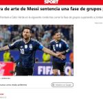 Messi marca golazo y Argentina cierra fase perfecta ante Jordania