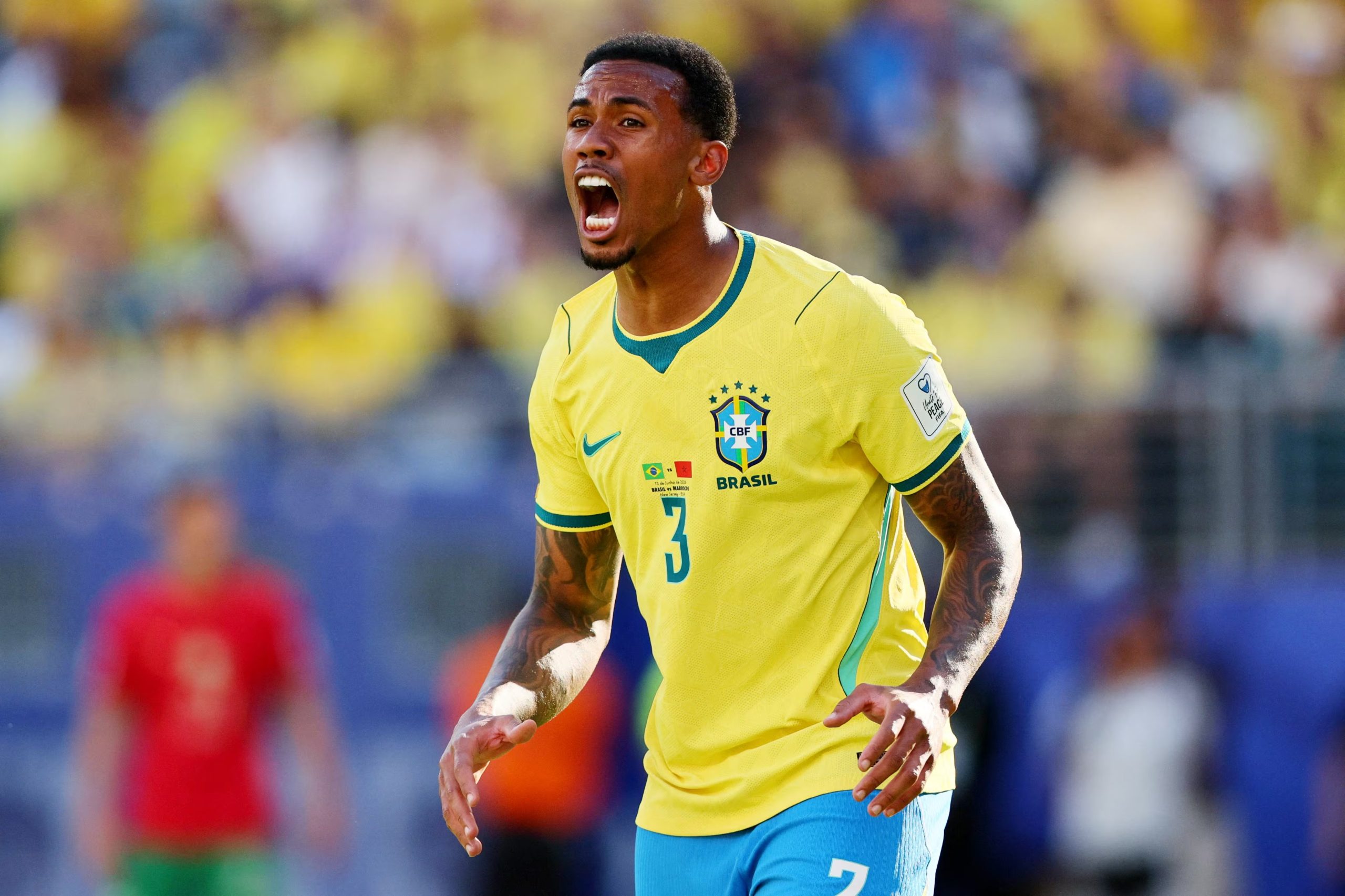 Gabriel Magalhaes fue protagonista en el primer gol que recibió Brasil en la Copa del Mundo (Reuters/Caean Couto)