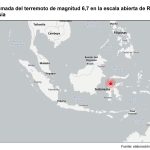 Indonesia registra fuerte sismo de 6,7 en isla Célebes