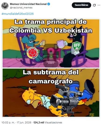 Las reacciones de las redes sociales ante el golpe al camarógrafo no se hicieron esperar - crédito @nacional_memes/X