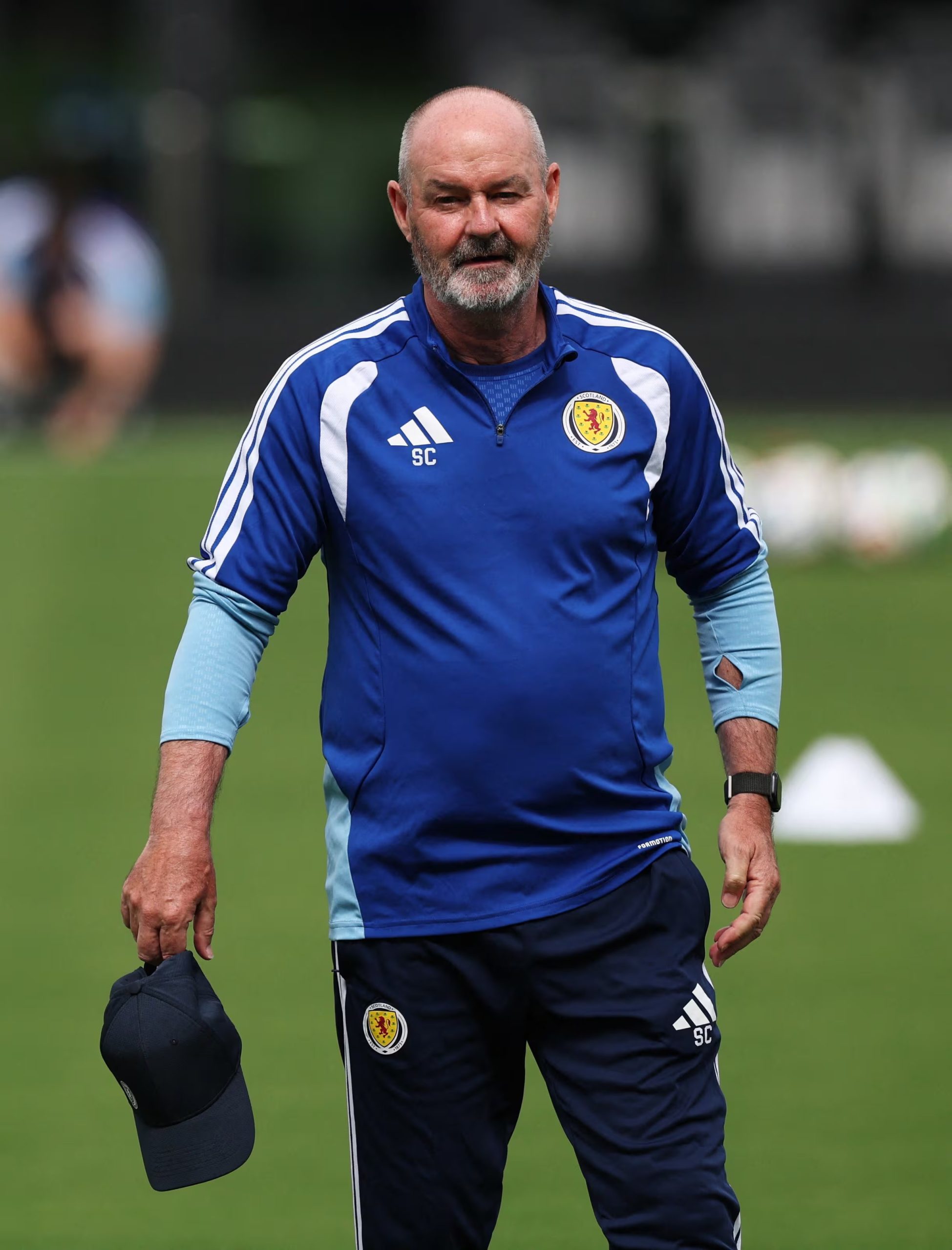 Soccer Football - FIFA World Cup 2026 - Scotland Training - Inter Miami CF Stadium, Fort Lauderdale, Florida, U.S. - June 23, 2026 Scotland manager Steve Clarke during training REUTERS/Paul Childs