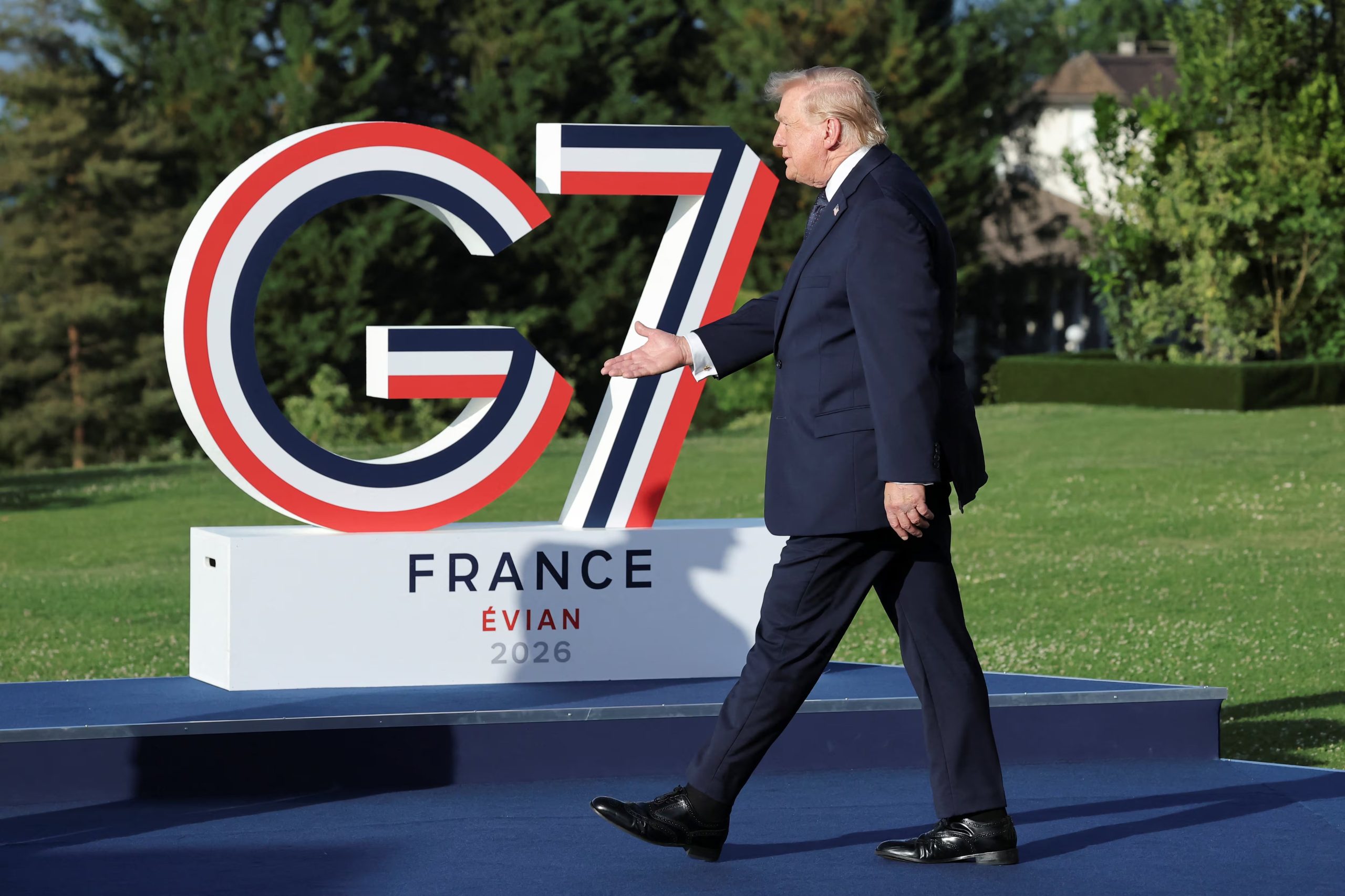 El presidente de Estados Unidos, Donald Trump, durante la cumbre del G7 en Évian-les-Bains, Francia (REUTERS)