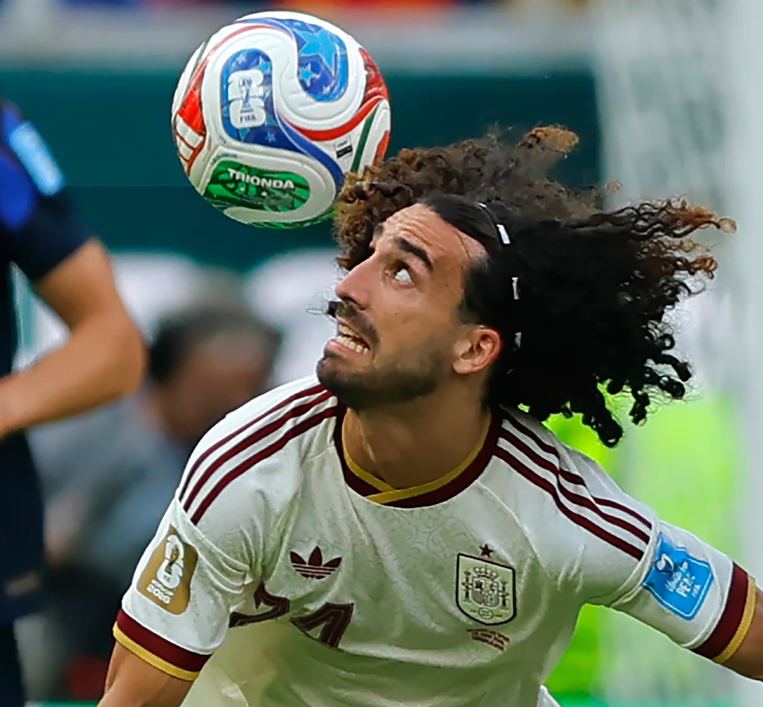 Marc Cucurella destacó la 'garra' esgrimida este viernes en Gualajara por España para derrotar a Uruguay. EFE/ Francisco Guasco
