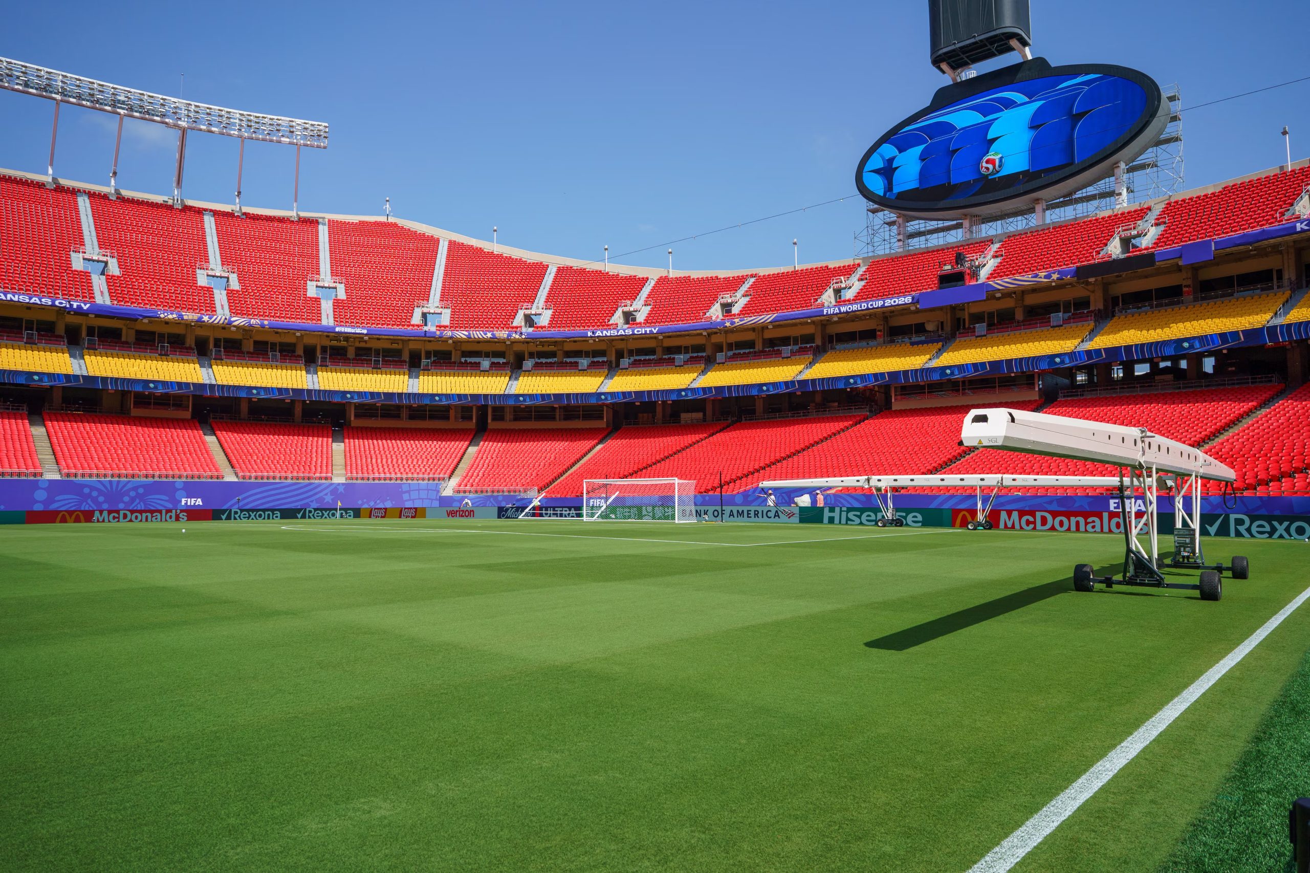 El Arrowhead Stadium de Kansas City, listo para recibir a fanáticos de todo el mundo en el esperado duelo entre Argentina y Argelia por el Mundial 2026 (Mandatory Credit: Denny Medley-Imagn Images)
