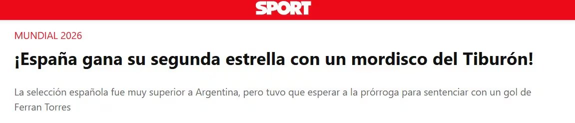 El título del medio español tras la consagración