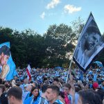 Miles de argentinos tiñeron Atlanta de celeste y blanco: la fiesta previa al duelo clave