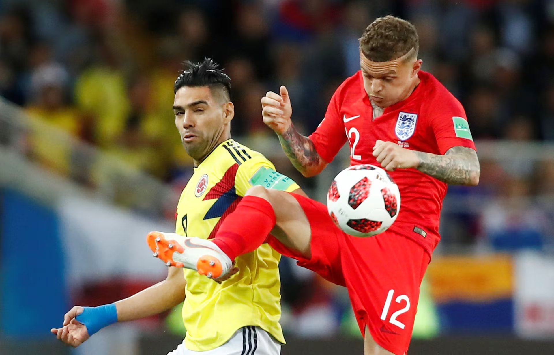 Colombia e Inglaterra definieron su pase a los cuartos de final desde la tanda de penaltis en un partido dramático de principio a fin, en Rusia 2018 - crédito Maxim Shemetov/REUTERS