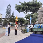 Autoridades participaron en ofrenda floral en el parque España por los 491 años de Guayaquil