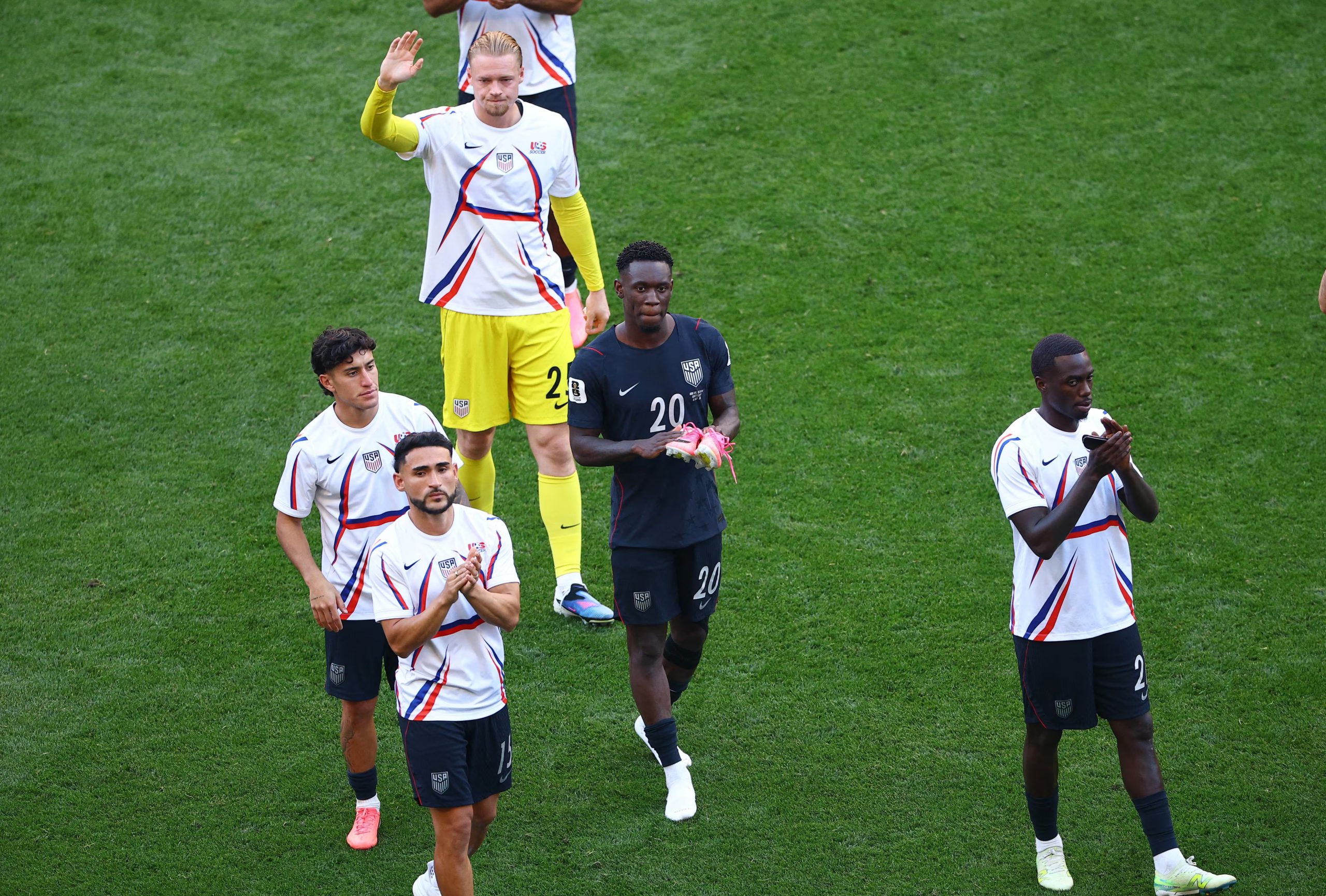 La llamada Generación Dorada de Estados Unidos cerró el Mundial 2026 con una derrota 4-1 ante Bélgica, en un contexto atravesado por la polémica por Folarin Balogun y Donald Trump (REUTERS/Agustin Marcarian)