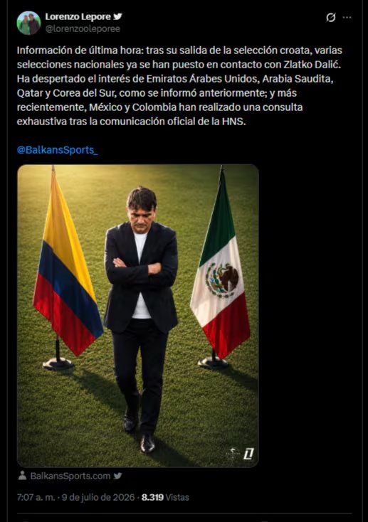 La derrota de Colombia ante Suiza por 4-3 en penaltis dejó sin definición la continuidad de Néstor Lorenzo en la Tricolor-crédito @lorenzooleporee/X