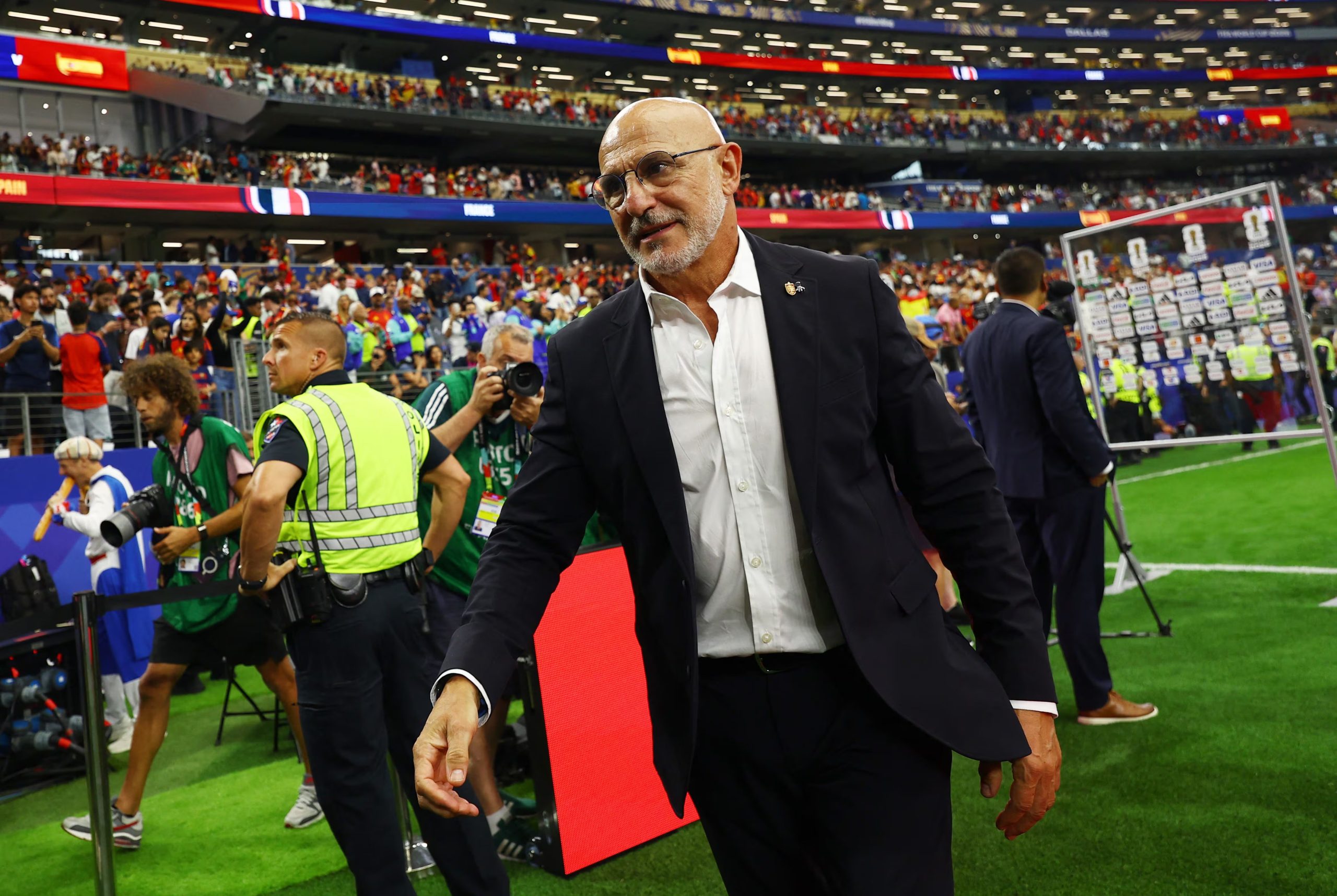Luis De la Fuente fue profesor de técnico de Scaloni durante su curso como entrenador (REUTERS/Hannah Mckay)