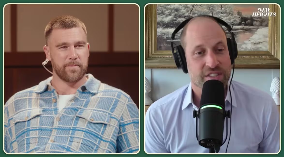El príncipe Guillermo en el pódcast de Travis Kelce, que se casa con Taylor Swift (YouTube)