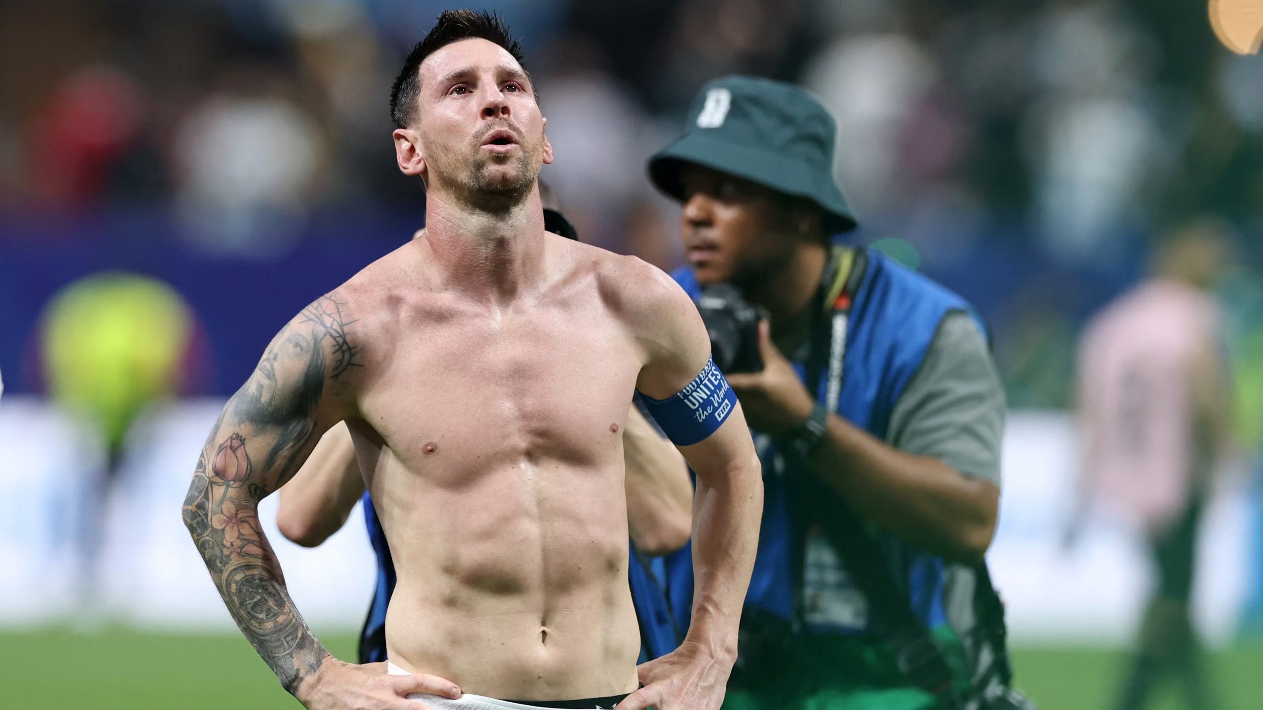 Las lágrimas de Lionel Messi tras la victoria (Foto: Reuters/Amanda Perobelli)
