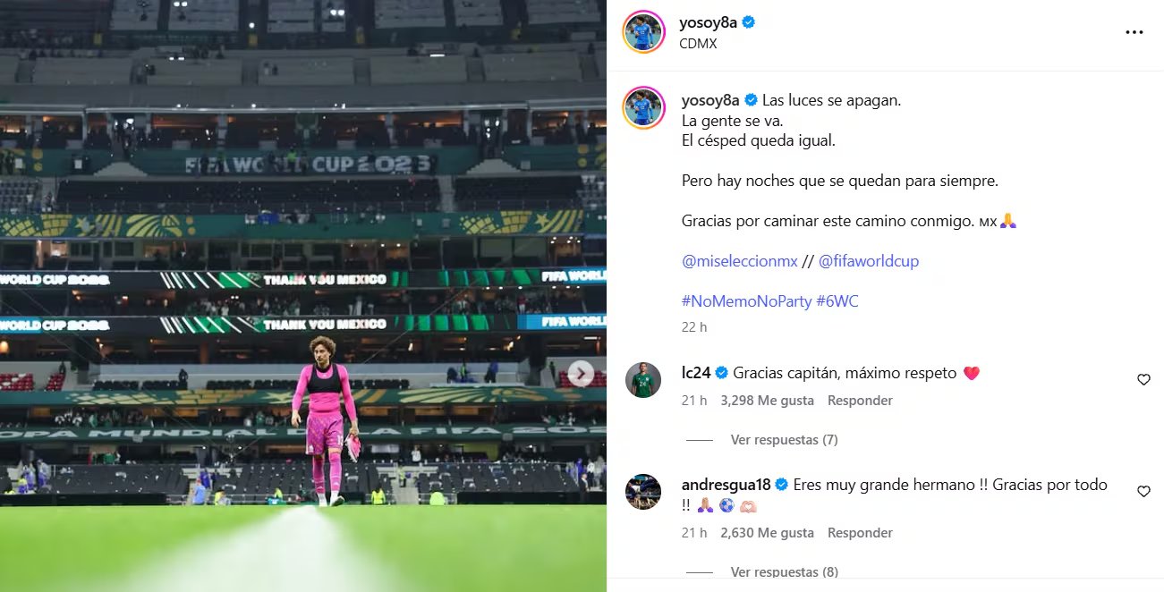 El arquero de seis Copas del Mundo compartió un mensaje cargado de nostalgia que encendió las especulaciones sobre su retiro de la Selección.