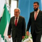 Guterres exige eliminar todas las sanciones a Siria tras visita histórica
