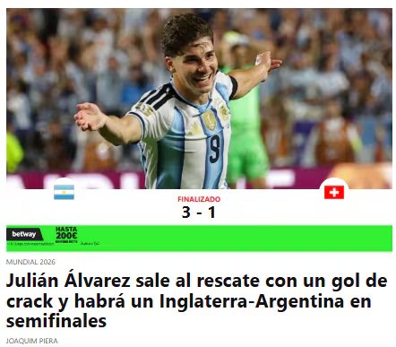 Sport, otro medio que hizo foco en Julián Álvarez