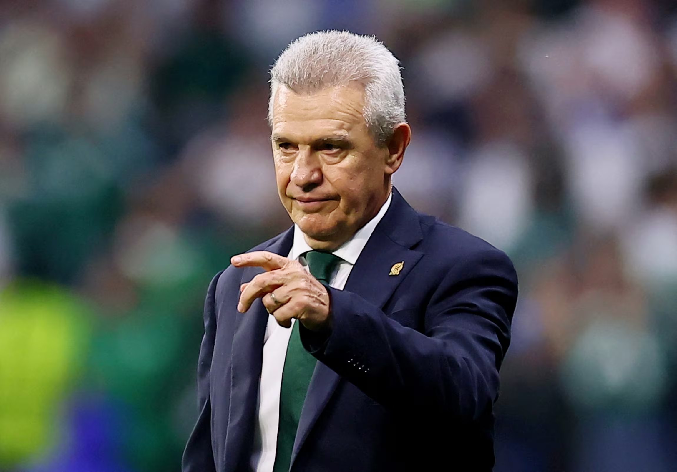 Fútbol - Copa Mundial de la FIFA 2026 - Octavos de final - México vs Inglaterra - Estadio Azteca, Ciudad de México, México - 5 de julio de 2026. El entrenador de México, Javier Aguirre, durante el partido. REUTERS/Eloísa Sánchez