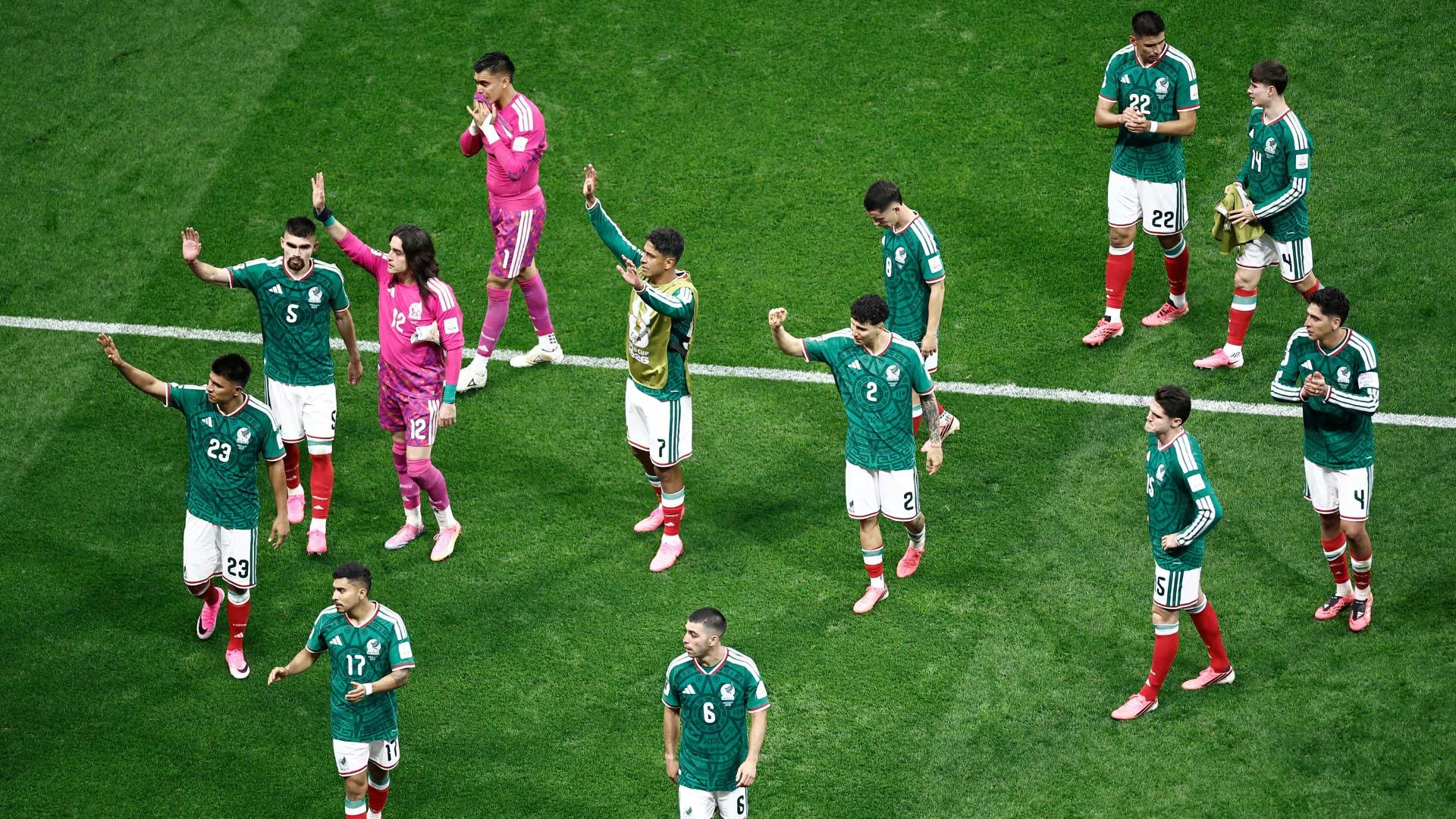 La Selección Mexicana cayó 3-2 ante Inglaterra en los octavos de final del Mundial 2026. (Ulises RUIZ / AFP)