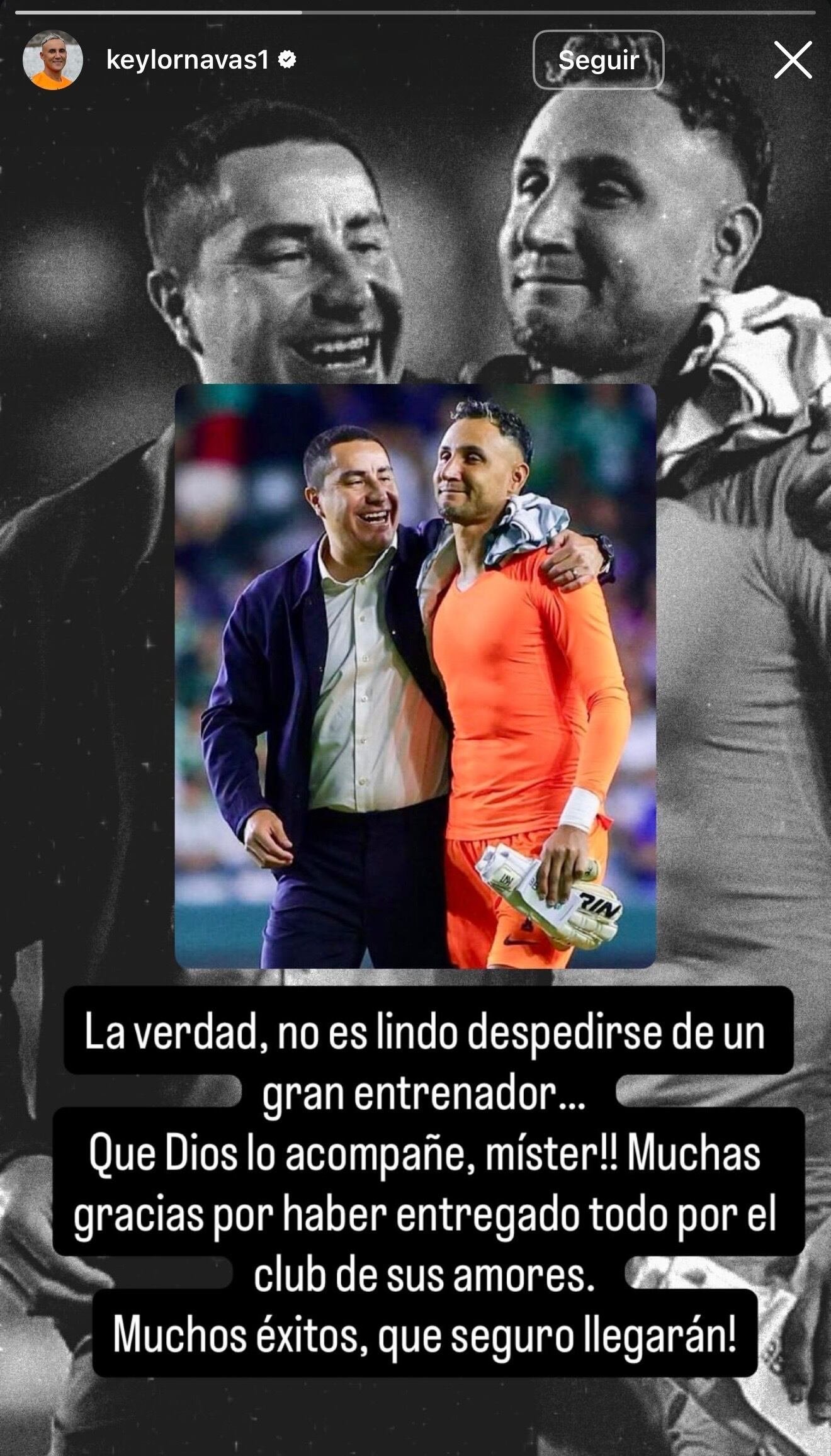 El guardameta mantuvo un mensaje diplomático sobre Efraín Juárez, hoy en Hungría, y le deseó lo mejor sin abrir polémicas. (Instagram / @keylornavas1)