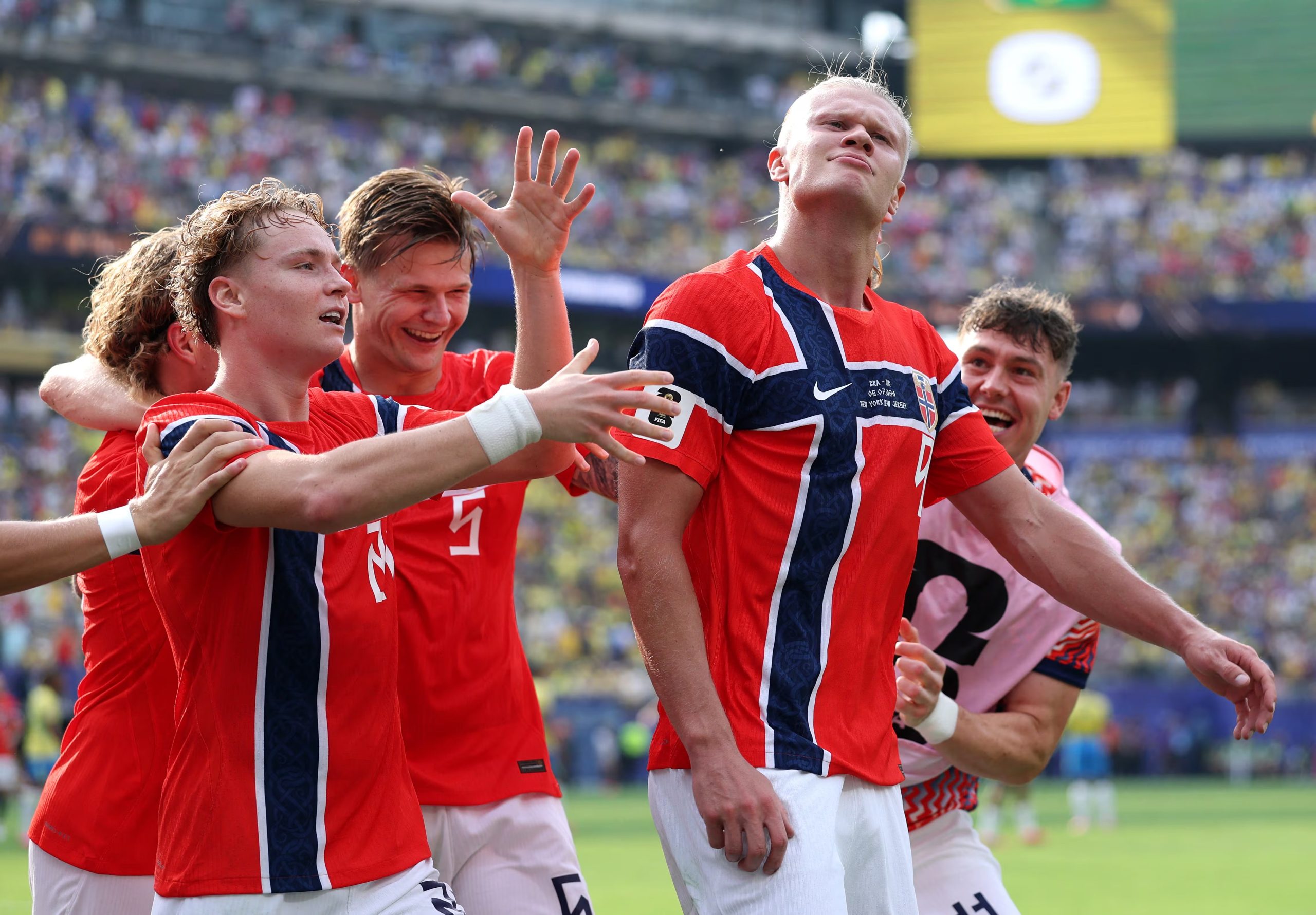 Noruega clasificó por primera vez a los cuartos de final del Mundial y sueña con unas históricas semifinales (Al Bello/Getty Images/AFP)