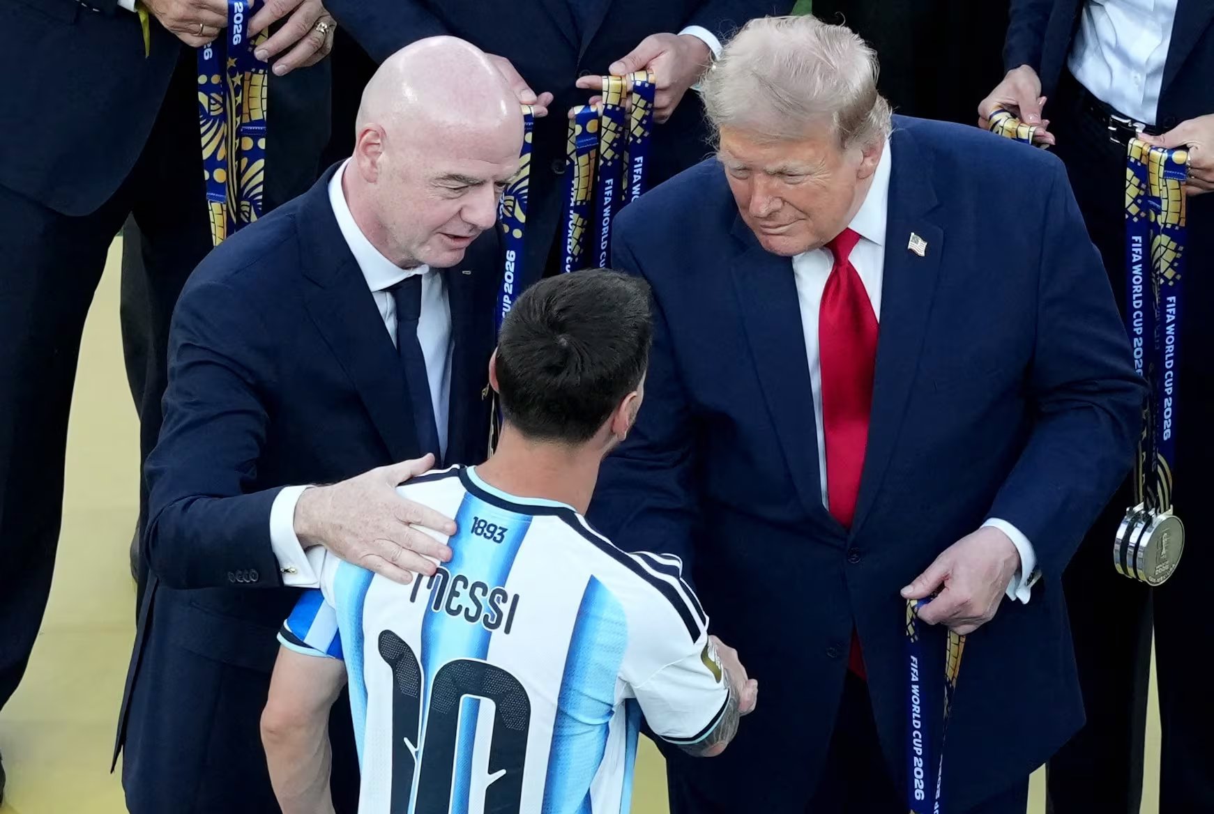 Trump e Infantino dedicaron unas breves palabras a Messi