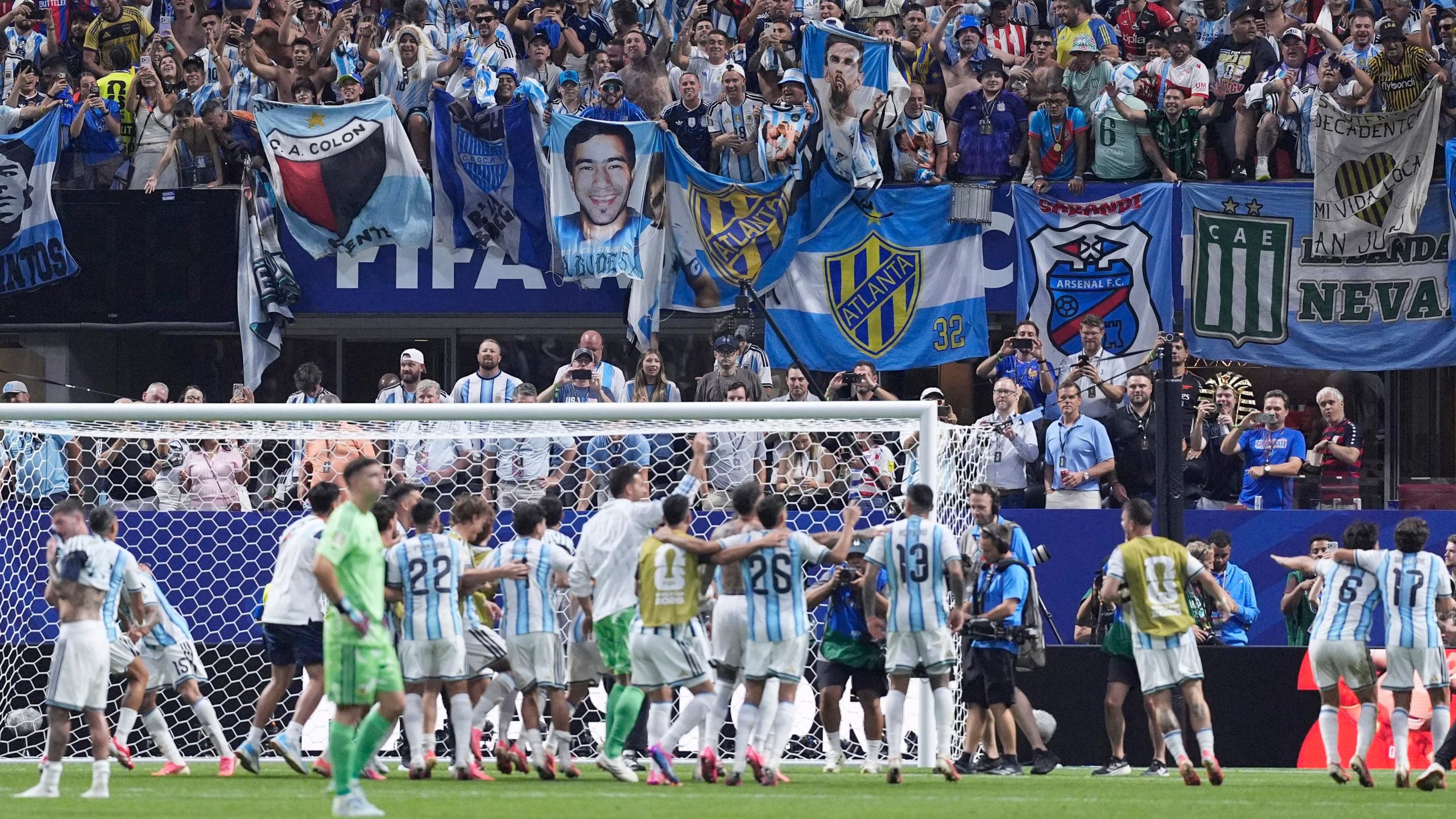 LA selección argentina vuelve al Atlanta Stadium donde venció a Egipto (IMAGN IMAGES via Reuters/Dale Zanine)