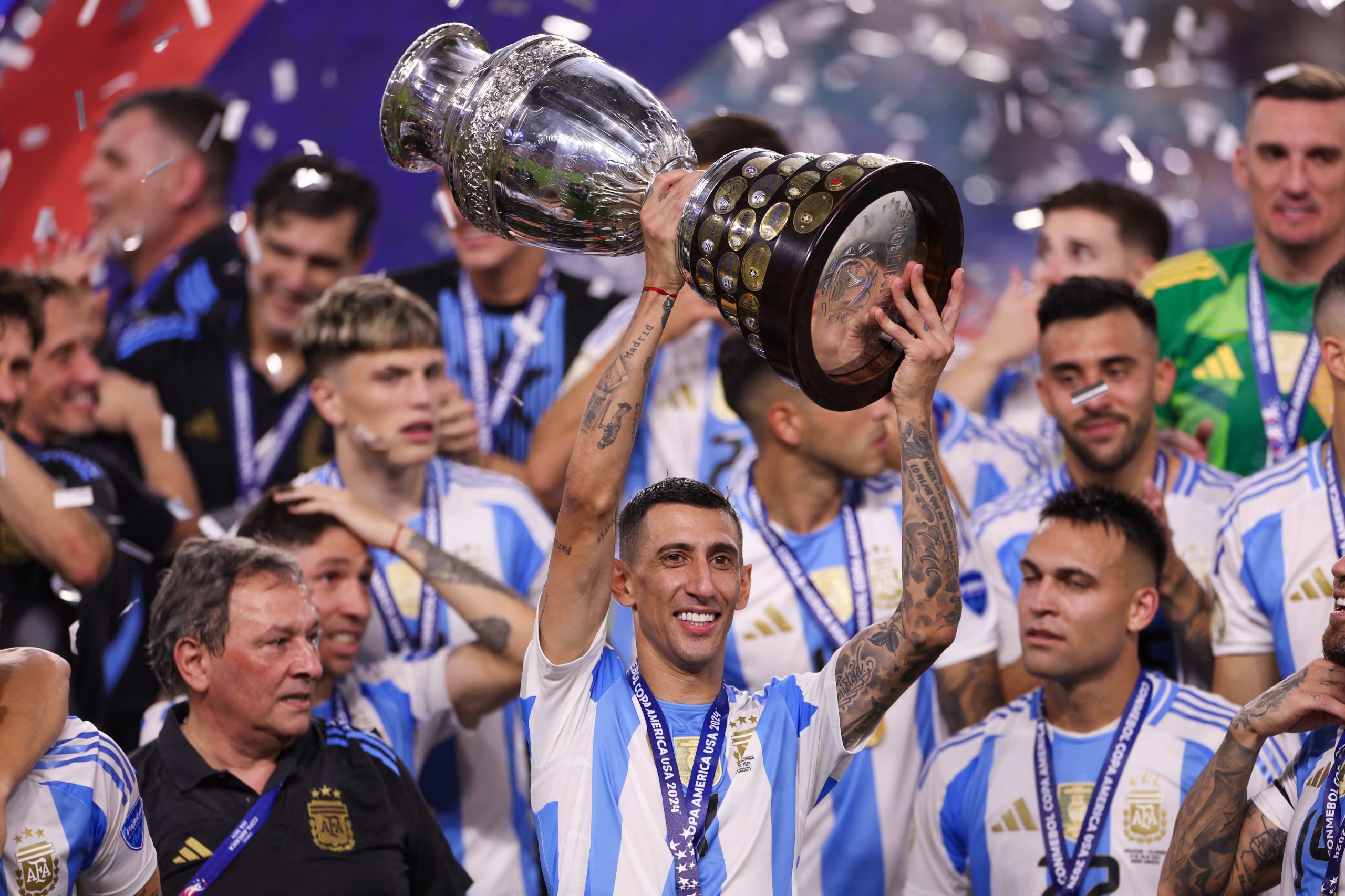 Ángel Di María se retiró del seleccionado con la Copa América 2024 (Créditos: Nathan Ray Seebeck-USA TODAY Sports)