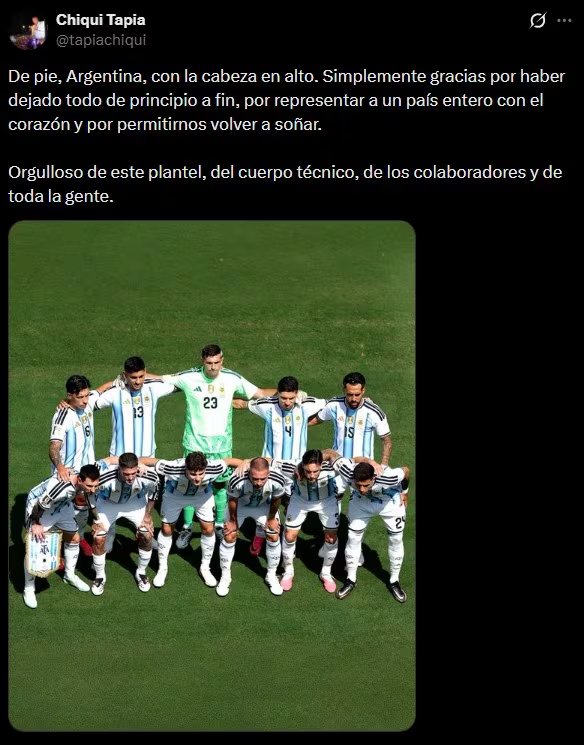 El mensaje de Claudio Tapia en su cuenta de X