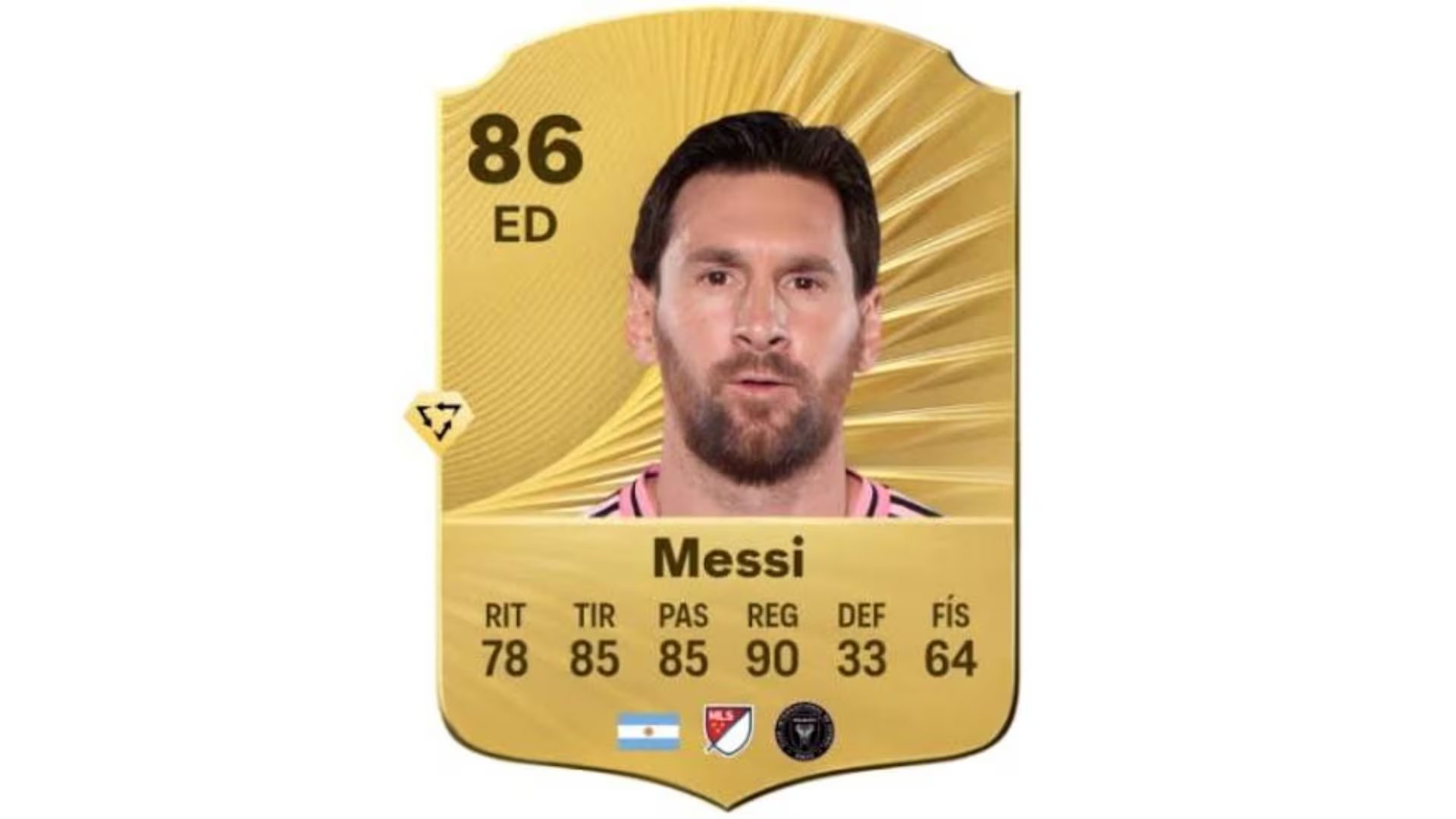 Messi baja a 86 de media en EA Sports FC, su cifra más baja en más de una década. (EA Sports)