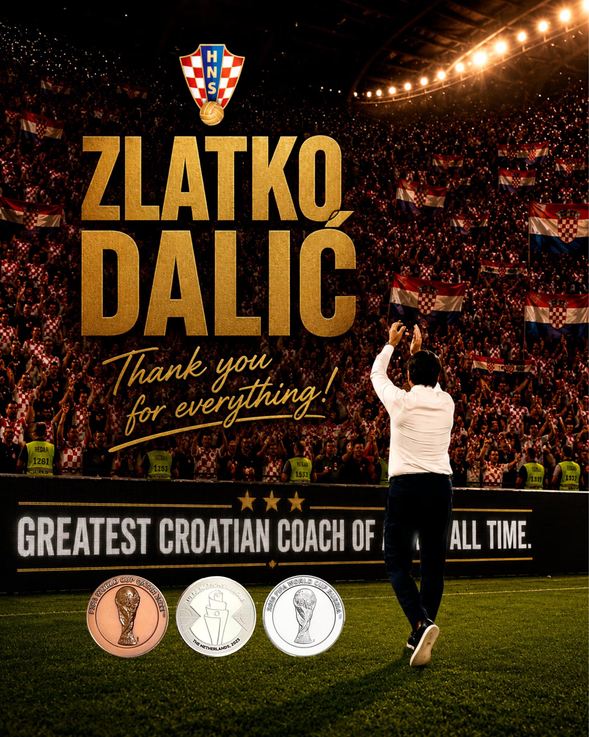 La salida de Zlatko Dalić y la despedida de Luka Modrić cerraron el ciclo de la generación más exitosa de Croacia-crédito @HNS_CFF/X