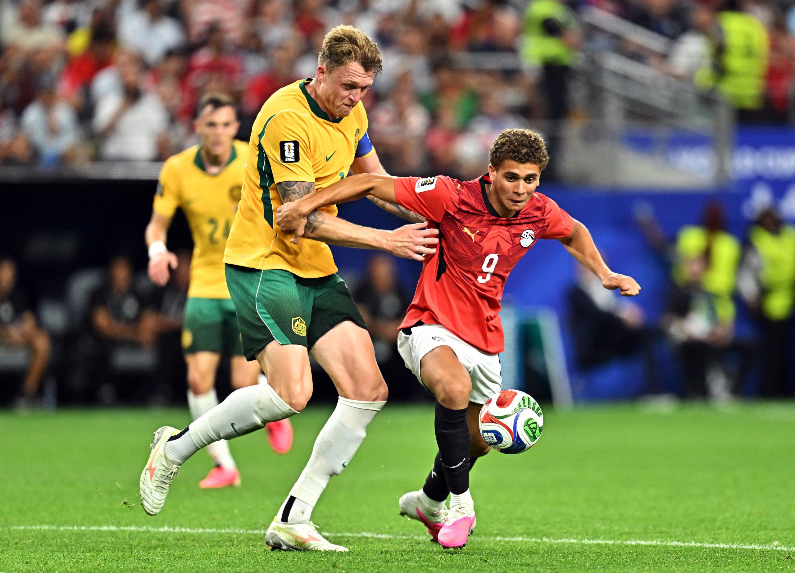 Hamza Abdelkarim llegó al Mundial 2026 sin haber jugado un minuto en primera división en su país (Reuters/Maria Lysaker)