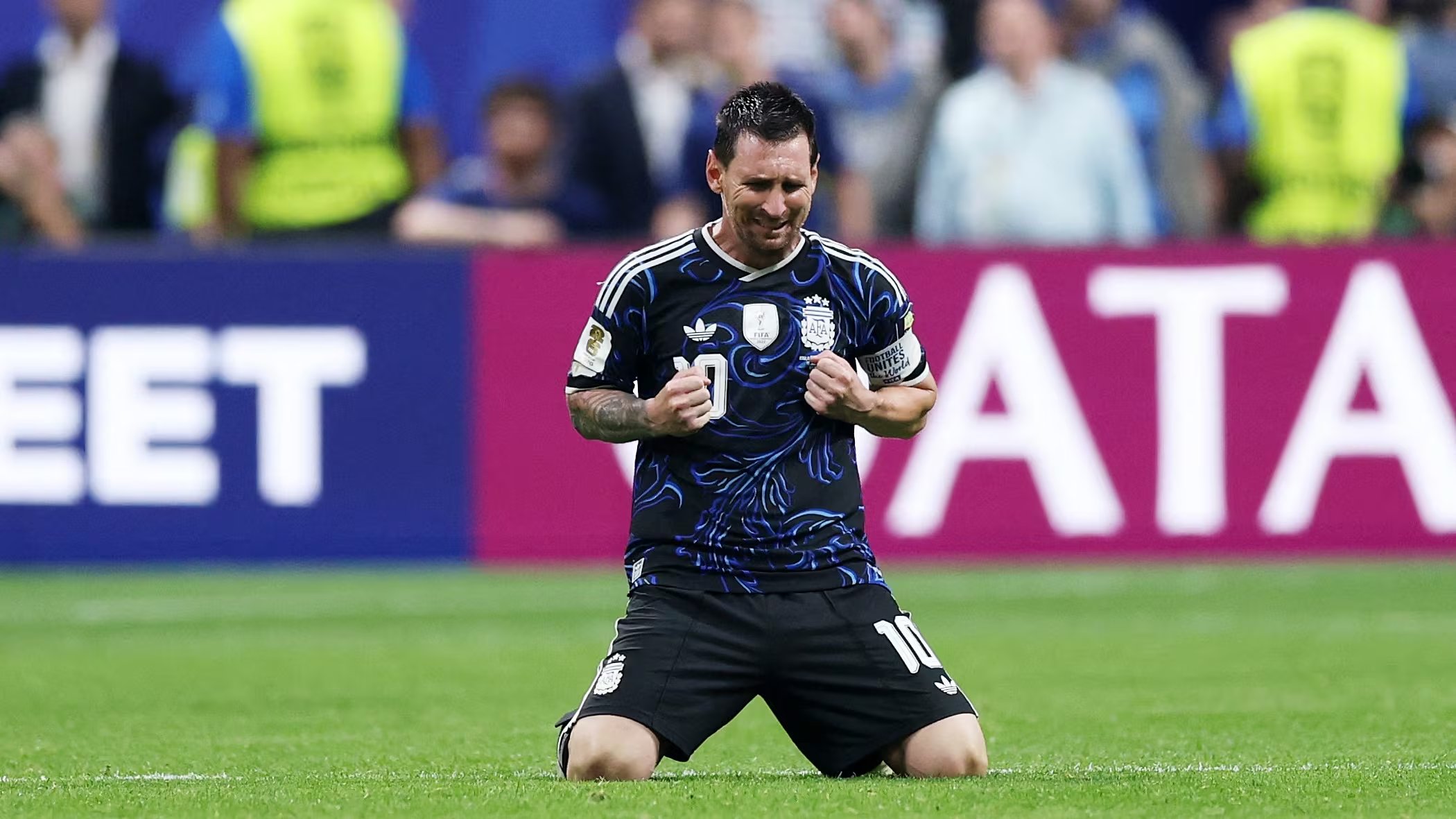 Lionel Messi, a sus 39 años, aportó dos asistencias en la semifinal ante Inglaterra y se mantuvo como la figura de la Selección Argentina en el Mundial 2026 (REUTERS/Paul Childs)