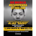 Gobierno anuncia recompensa de $1 millón por información para ubicar a alias ‘Saoko