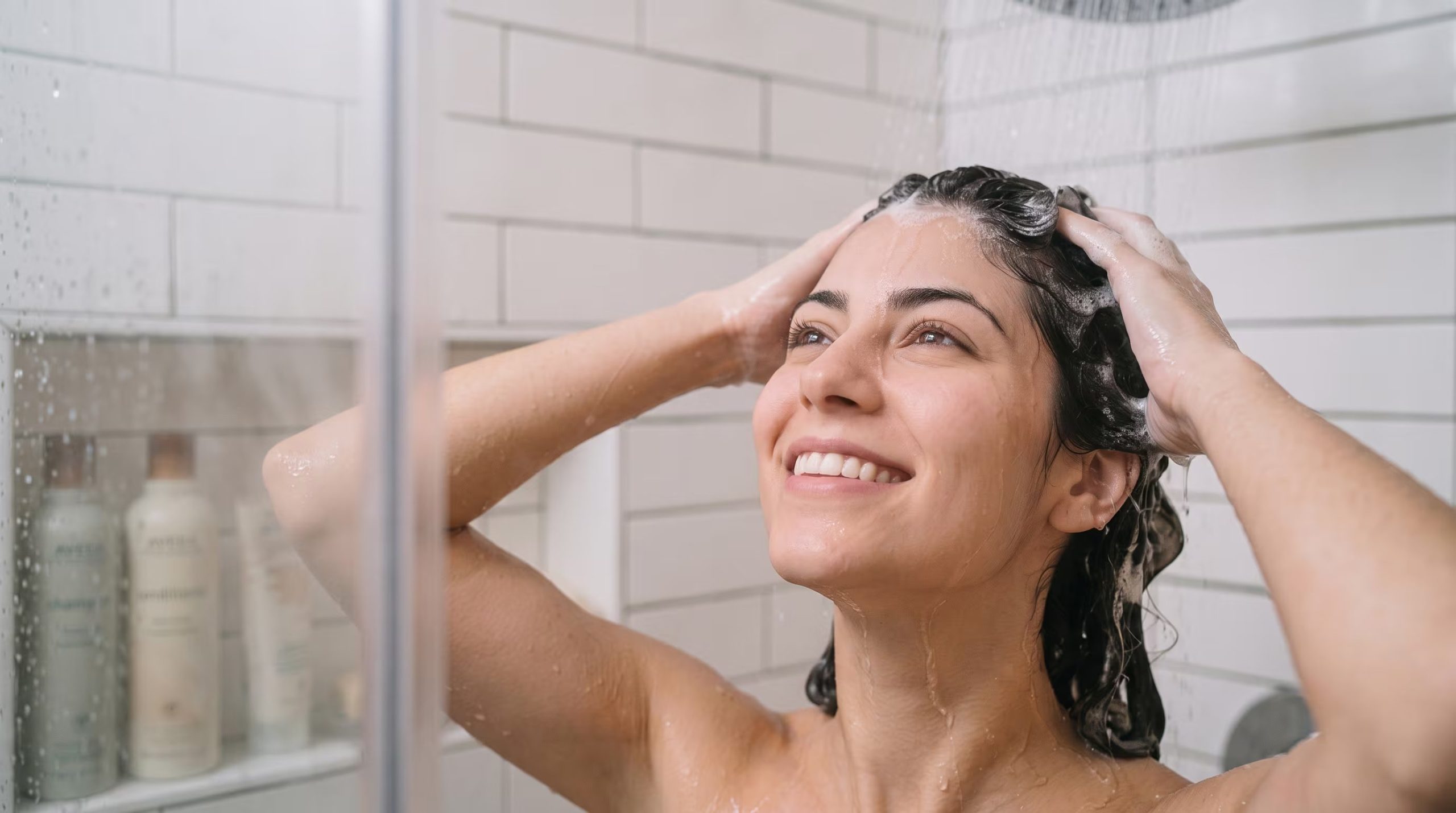 El shampoo se aplica en las raíces y se trabaja con masaje circular usando las yemas de los dedos. (Imagen Ilustrativa Infobae)