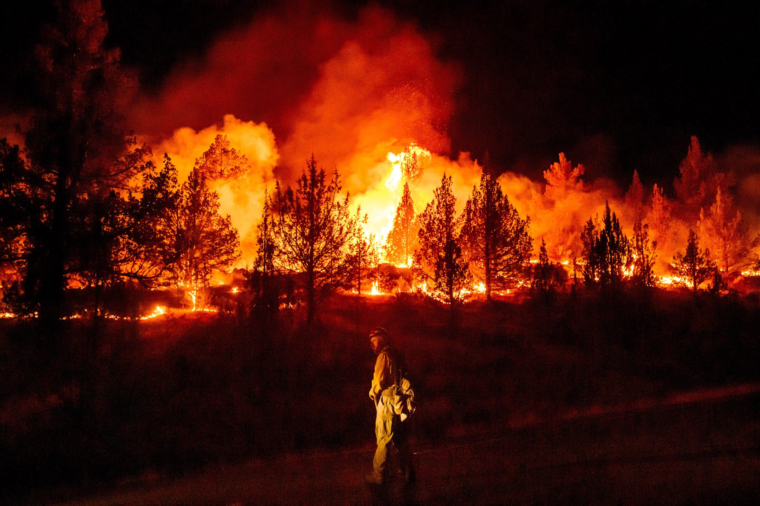 El calor persistente y las condiciones secas favorecieron la expansión de focos forestales, sobre todo en el oeste estadounidense (AP Foto/Noah Berger, Archivo)