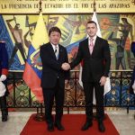 Daniel Noboa recibió al canciller de Japón para fortalecer la cooperación bilateral