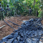 Ejército desarticula cuatro puntos clandestinos de extracción y almacenamiento de combustible en Santo Domingo y Sucumbíos