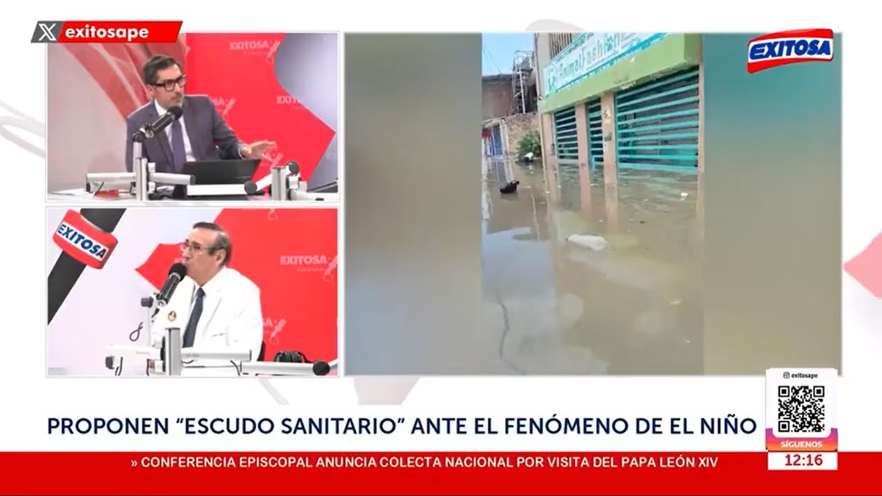 Un programa del canal Exitosa aborda la propuesta de un escudo sanitario para proteger los centros de salud ante el Fenómeno de El Niño en Perú.