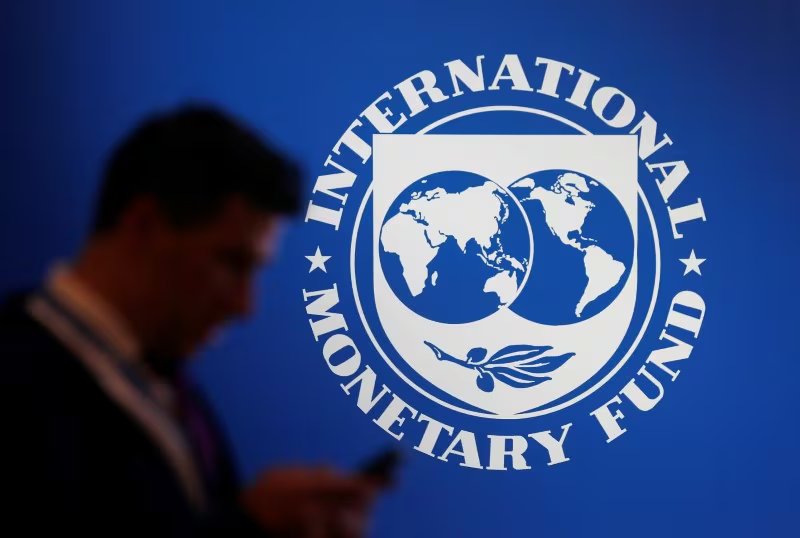 FOTO DE ARCHIVO-Un participante posa junto al logotipo del FMI durante la Reunión Anual de 2018 del Fondo Monetario Internacional y el Banco Mundial, celebrada en Nusa Dua, Bali (Indonesia), el 12 de octubre de 2018. REUTERS/Johannes P. Christo