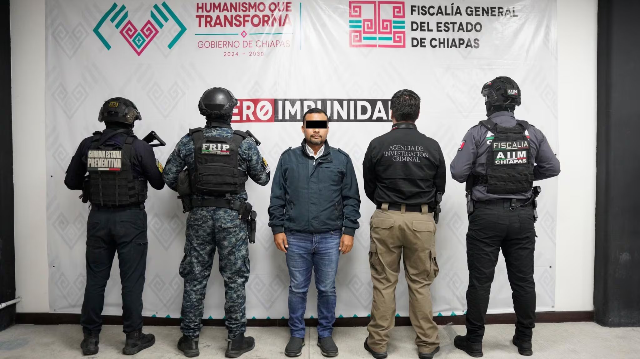 El hombre capturado
(FGE Chiapas)