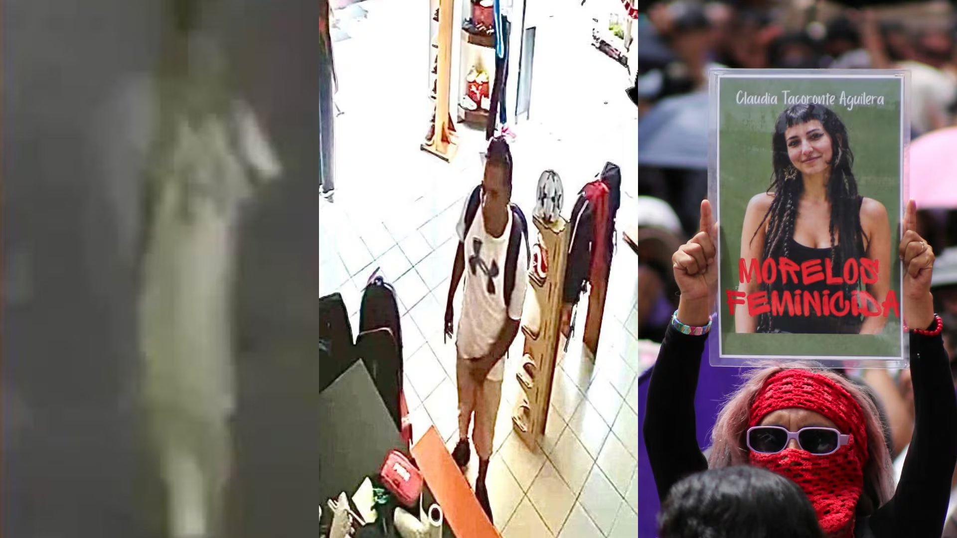 Videos de cámaras de seguridad ubican a El Trompas cometiendo robos horas antes del feminicidio de Claudia Tacoronte. (Capturas de pantalla/Reuters)