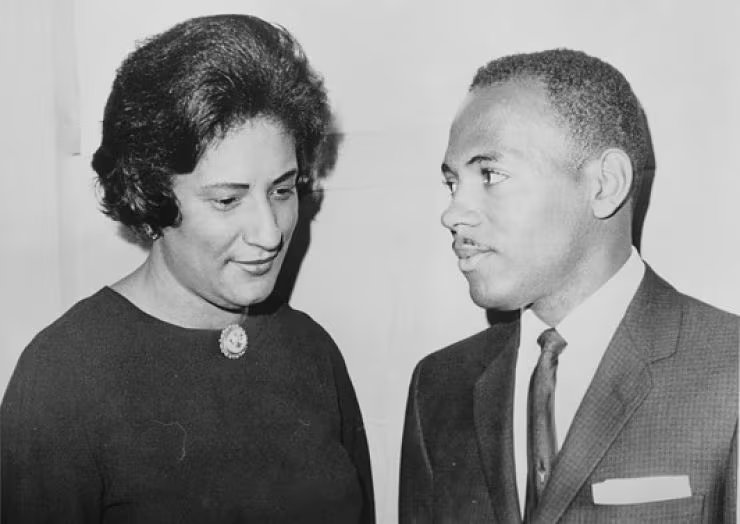 James Meredith y su abogada Constance Baker Motley