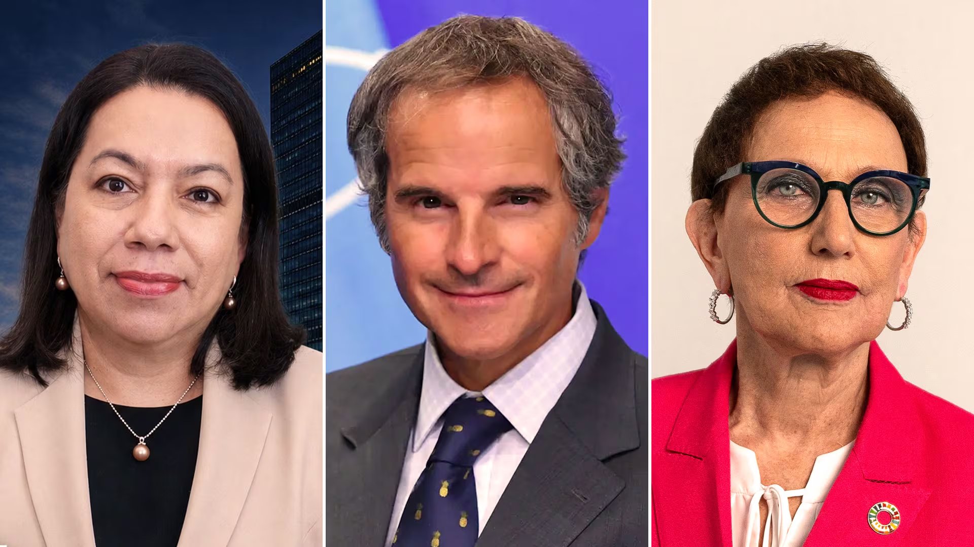 Carolyn Rodrigues-Birkett, Rafael Grossi y Rebeca Grynspan, los candidatos más firmes para ocupar la Secretaría General de la ONU