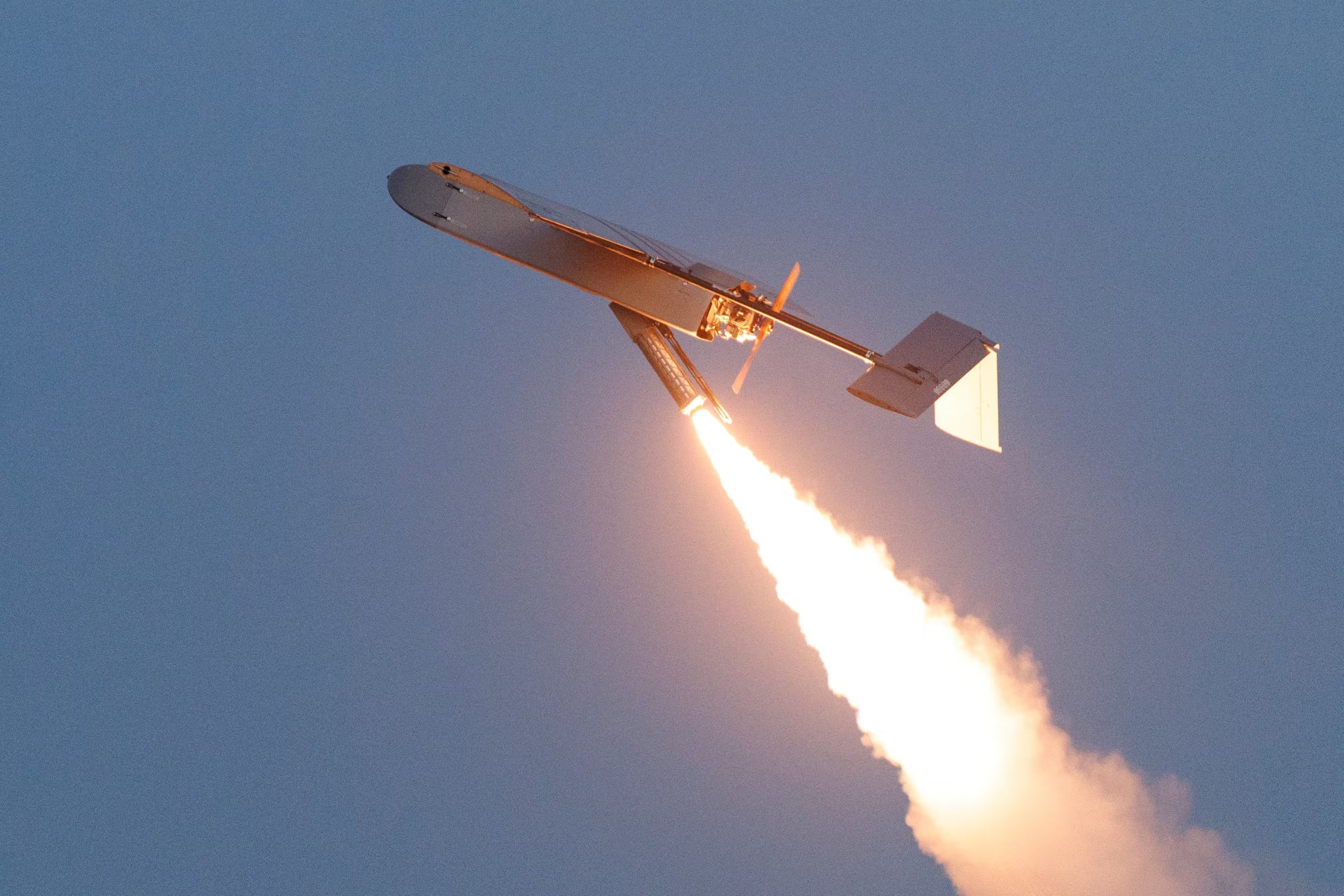 Un dron de ataque en profundidad FP-1 despega para una misión de combate, en medio del ataque de Rusia a Ucrania, en una ubicación no revelada de Ucrania, en 2026 REUTERS/Valentyn Ogirenko