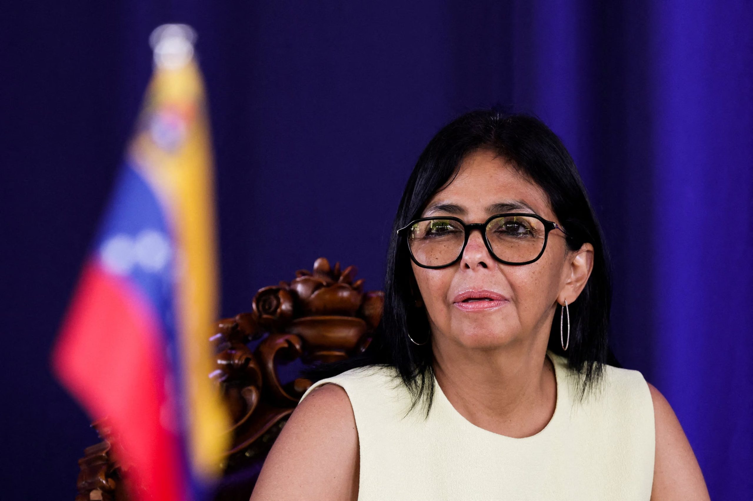 La presidenta encargada de Venezuela, Delcy Rodríguez. REUTERS/Ranu Abhelakh