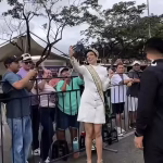 Shyare Andrade bailó y desfiló en Portoviejo por sus fiestas de independencia