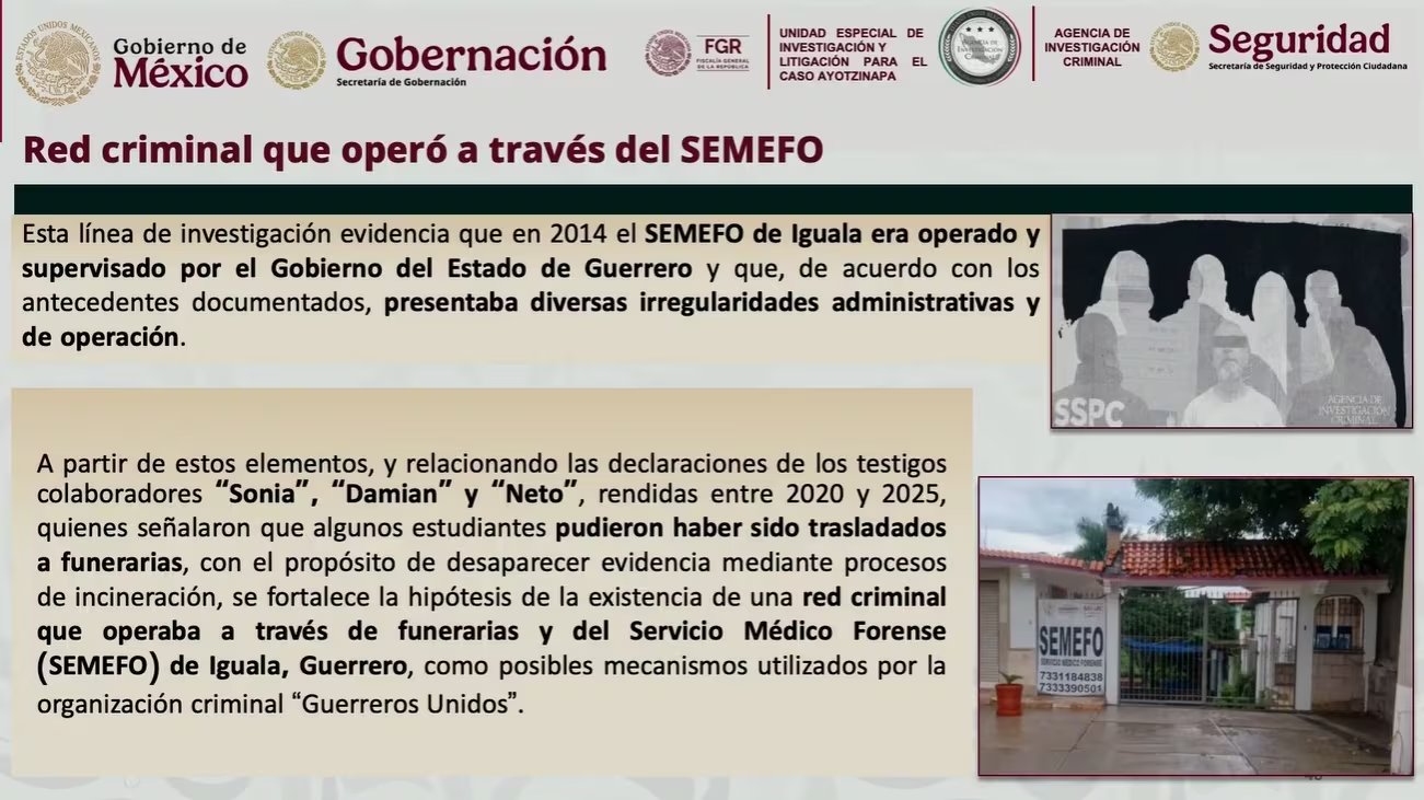 Foto: Captura de pantalla / Informe Ayotzinapa