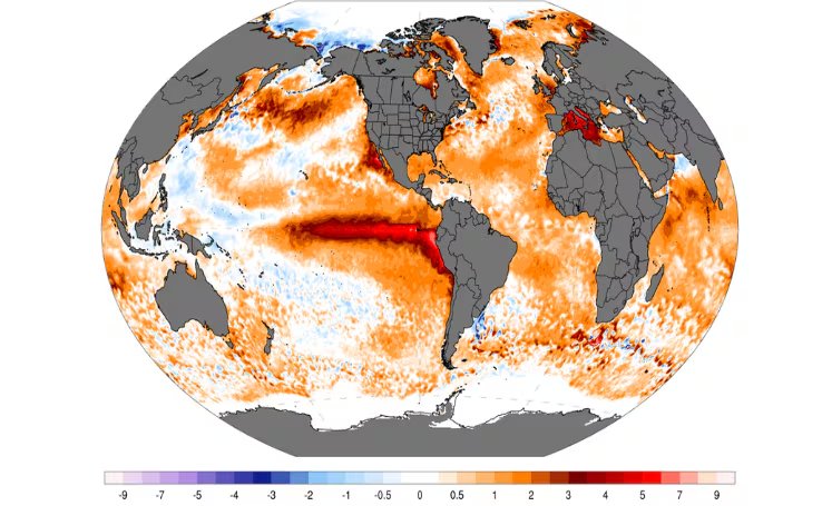 El Centro de Predicciones Climáticas de Estados Unidos calcula una probabilidad superior al 83% de que el evento mantenga una intensidad fuerte hasta inicios de 2027.