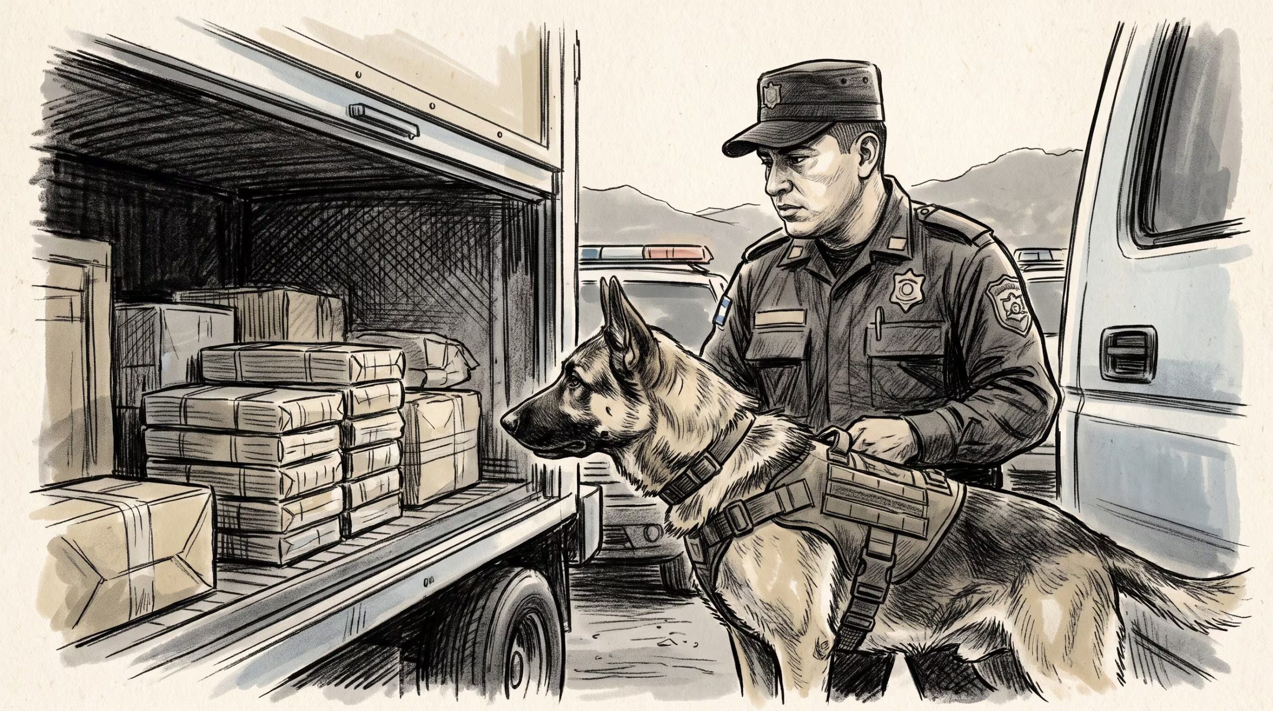 La Policía Nacional Civil localizó el cargamento dentro de un camión y dos vehículos tipo sedán con el apoyo de binomios caninos. /(Imagen Ilustrativa Infobae)